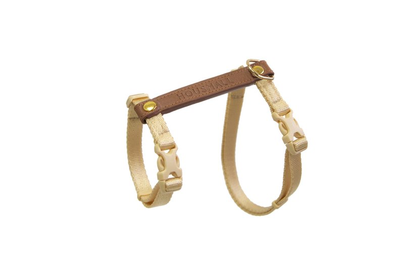 SCOUT Pet Out H-Shape Harness | Champagne Gold - Collars & Leashes - Nylon Gold