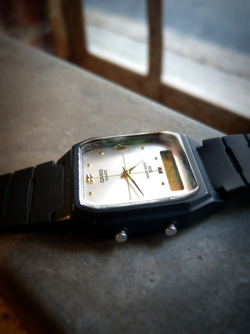 CASIO卡西歐電子錶/古董錶  vintagewatch 男女適用中性設計 - 男裝錶/中性錶 - 其他金屬 黑色