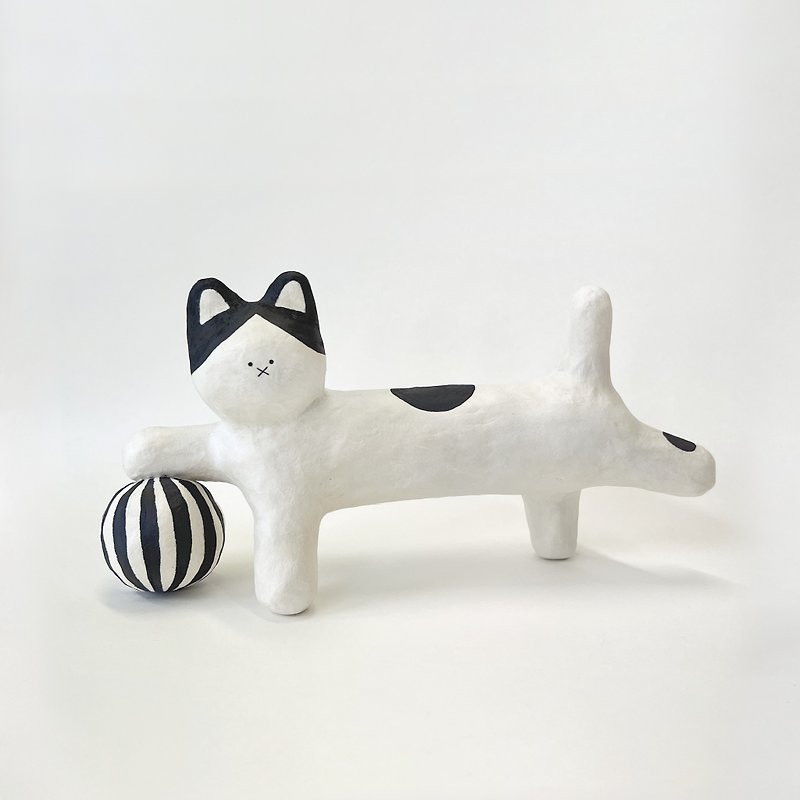 ドットドットドット猫人形シリーズ - 人形・フィギュア - 紙 ホワイト