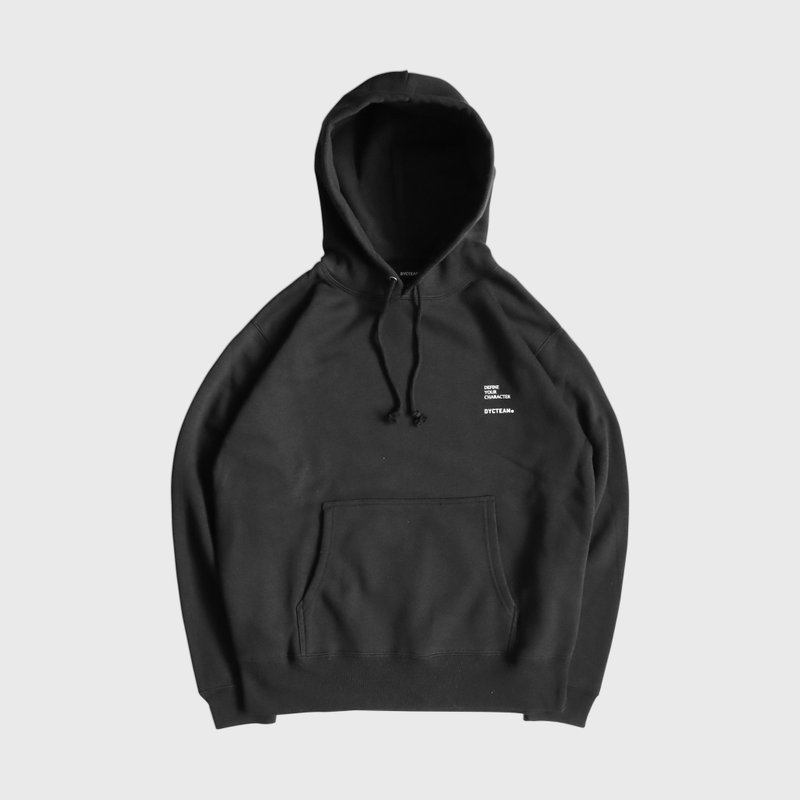 DYCTEAM-slogan Heavyweight hoodie (black) - เสื้อฮู้ด - ผ้าฝ้าย/ผ้าลินิน สีดำ