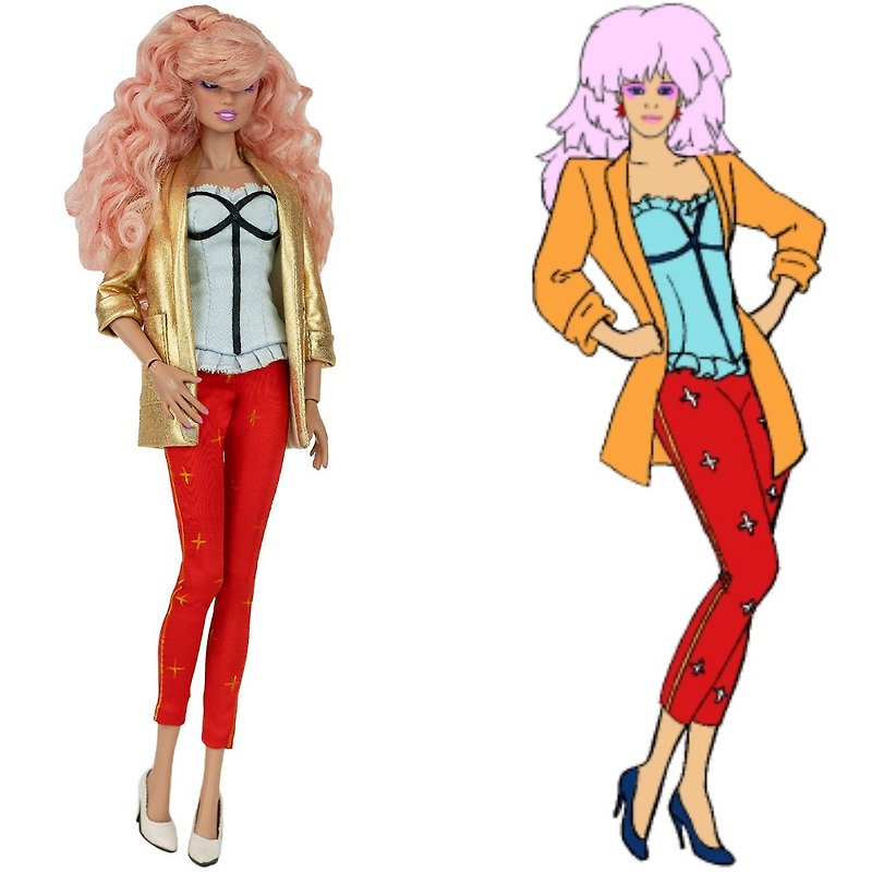 ELENPRIV Hollywood Jem outfit from Jem & the Holograms for Color Infusion - Kids' Toys - Polyester Multicolor