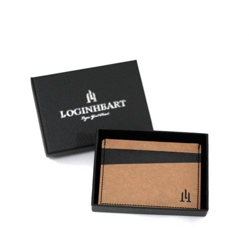 LOGINHEART 免取卡正面感應卡夾 巧克棕黑 各類卡片直接感應不受其他卡片幹擾