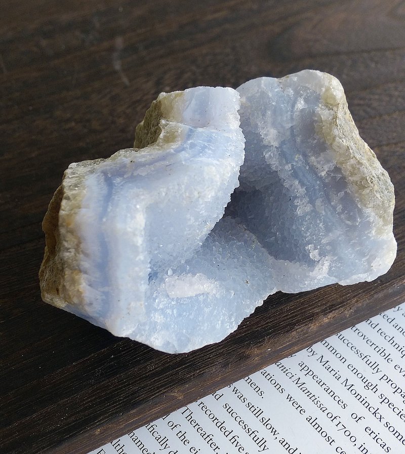 Chalcedony 馬達加斯加產地 藍玉髓 藍紋瑪瑙 天然礦石 原礦 - 擺飾/家飾品 - 其他材質 