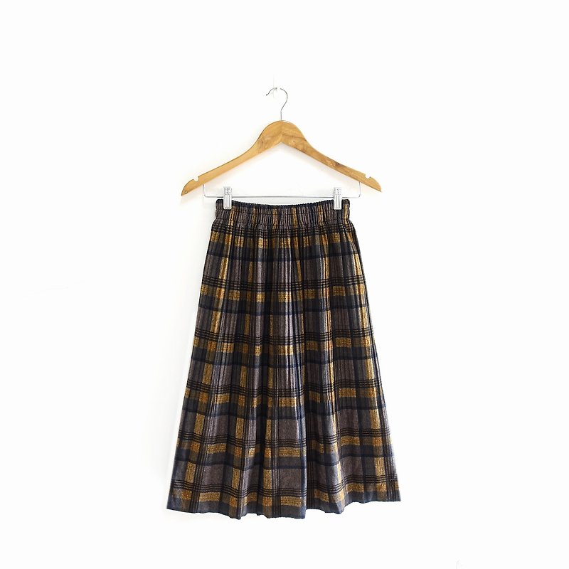 │Slowly│Classic Plaid-Ancient Skirt│vintage.Retro.Art - Skirts - Other Materials Multicolor