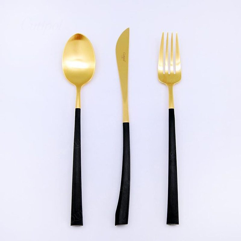 | Cutipol | NOOR Gold Matte 3 Pieces Set - Cutlery & Flatware - Stainless Steel Gold