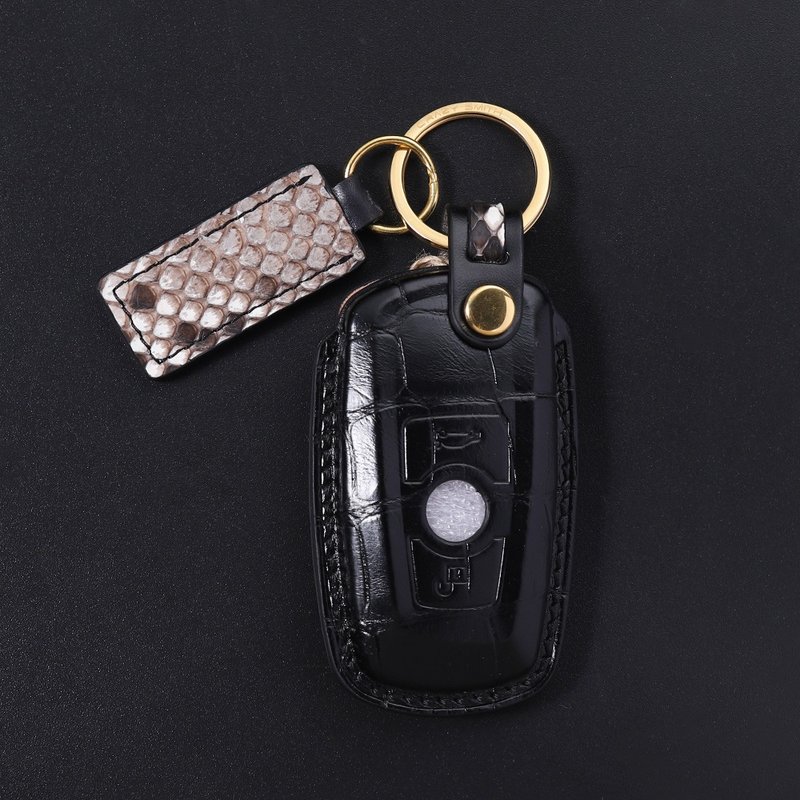 【瘋匠】純手工客製各種車鑰匙套  進口蛇皮鱷魚皮 高檔聖誕禮品 - 鑰匙圈/鑰匙包 - 真皮 