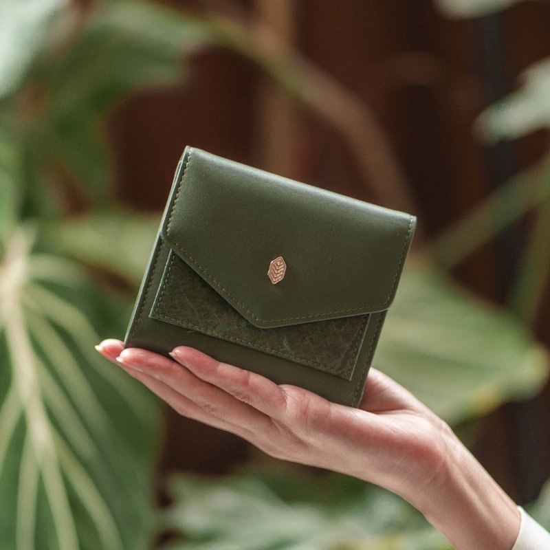 Milly Compact Wallet - Forest - 皮夾/長短夾/錢包 - 其他材質 綠色