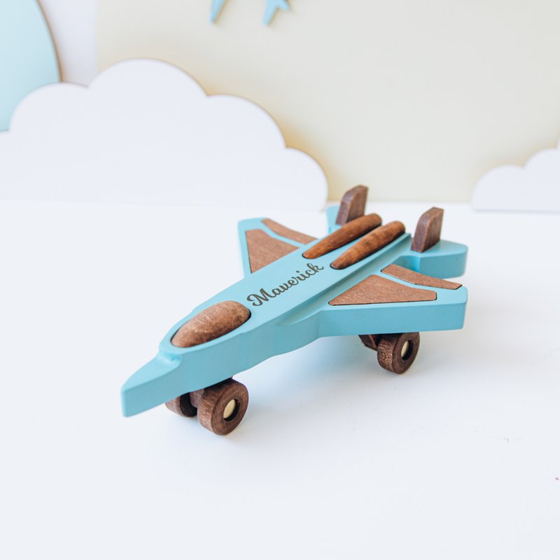 Wooden Planes with Name Colored Planes Toys for 3 Years Old Sensory Toys Baptism - Kids' Toys - Wood 