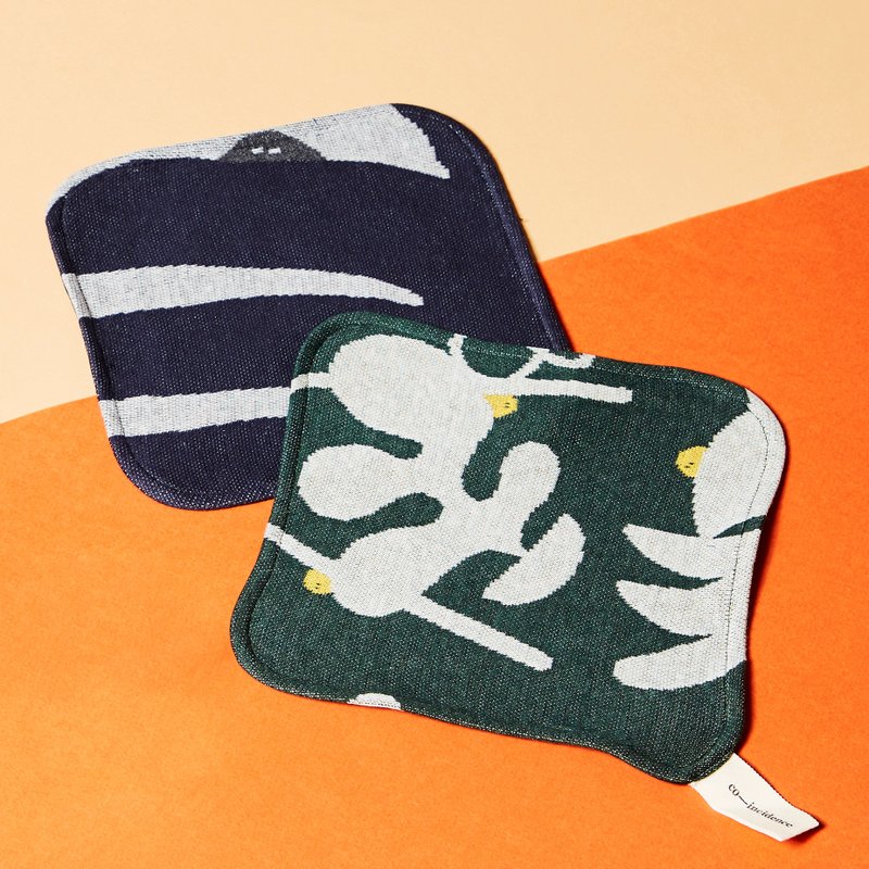 HIDE & SEEK 多用布：方形，100% 純棉布（2 塊/包） - 毛巾/浴巾 - 棉．麻 藍色