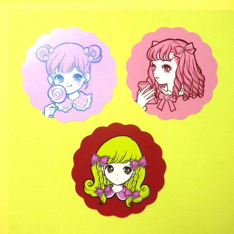 OMAKEBOSHI STICKER Set Flower lover Girl - สติกเกอร์ - กระดาษ 