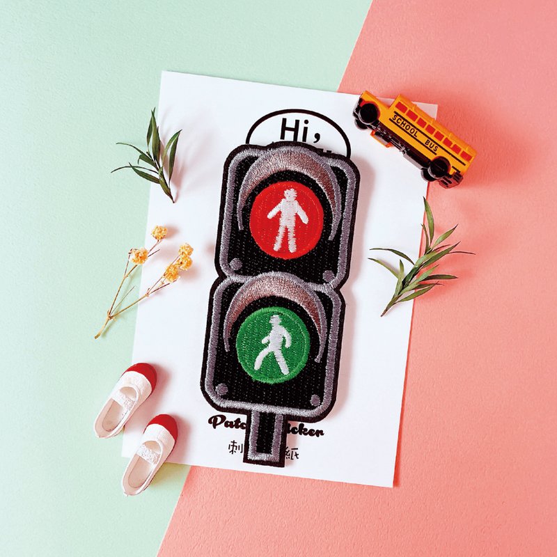 Embroidery stickers-traffic lights - Stickers - Thread Multicolor