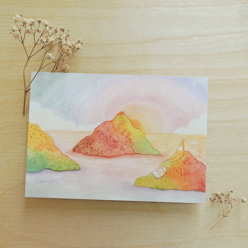 Everyday is a new day-Huang Jiao Xing postcard - การ์ด/โปสการ์ด - กระดาษ หลากหลายสี