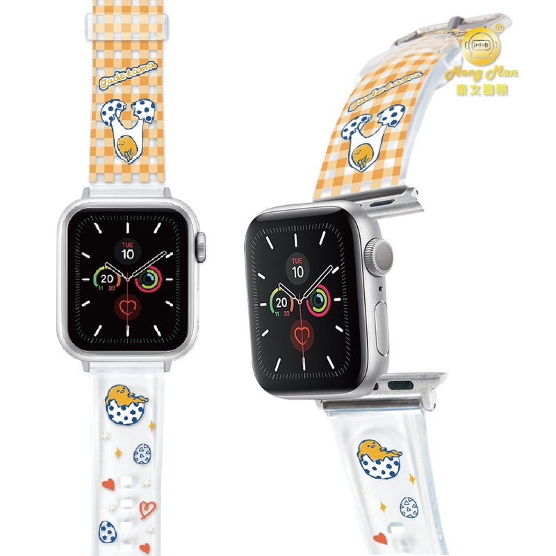 サンリオ 卵の黄身 Apple Watch PVCゼリー 透明ストラップ GUはのんびり生まれました - 時計ベルト・時計バンド - プラスチック オレンジ