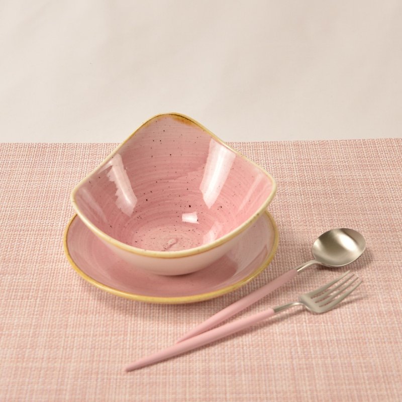 Churchill UK | Dianzhi Pink Single Dessert 5-piece Set - จานและถาด - ดินเผา สึชมพู
