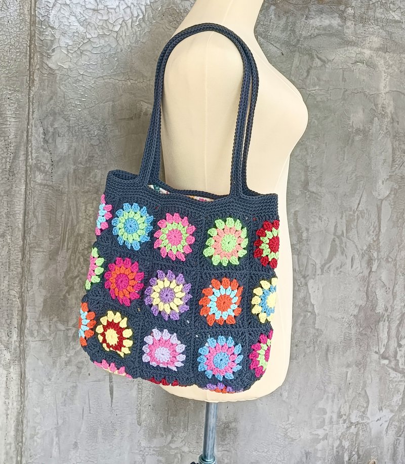 Granny Square Tote Bag - 手提包/手提袋 - 棉．麻 