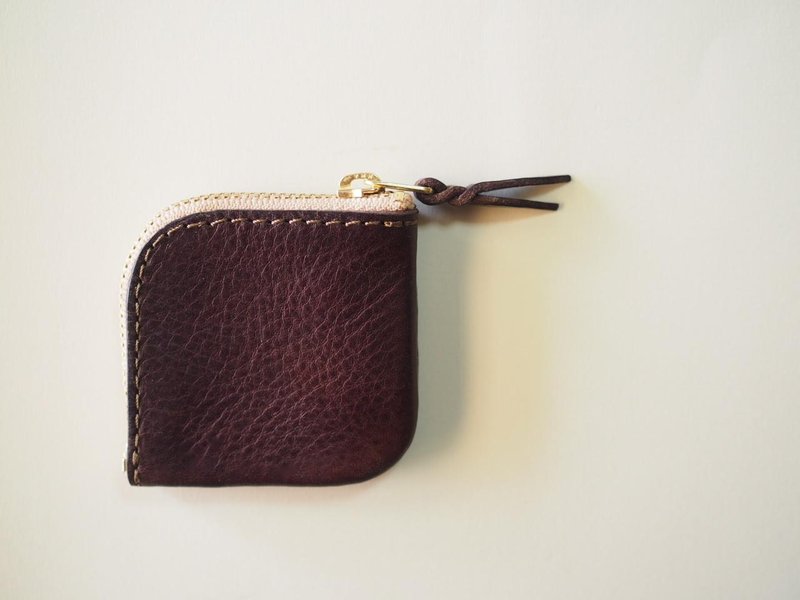 Jewelry coin case / chocolate - กระเป๋าใส่เหรียญ - หนังแท้ สีนำ้ตาล