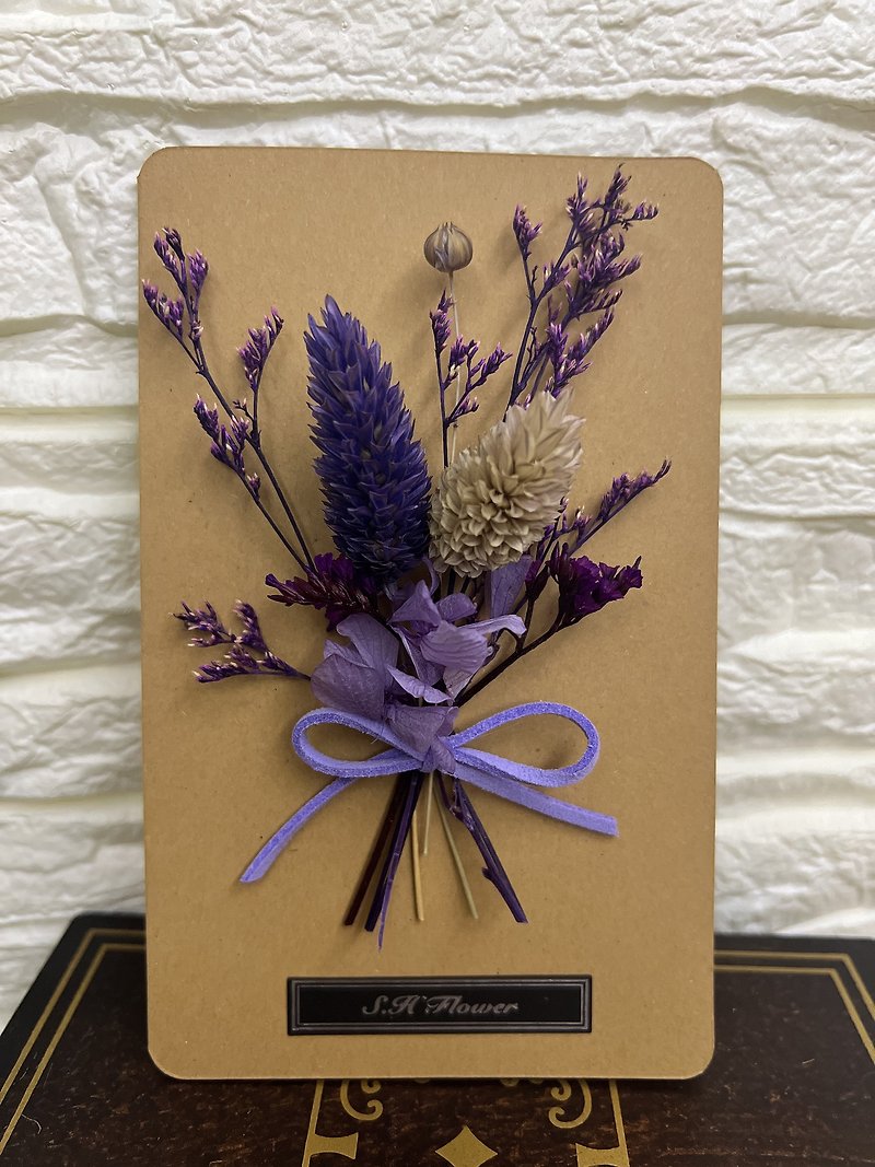 Dried flower card universal card/handmade card - Dried Flowers & Bouquets - Plants & Flowers 