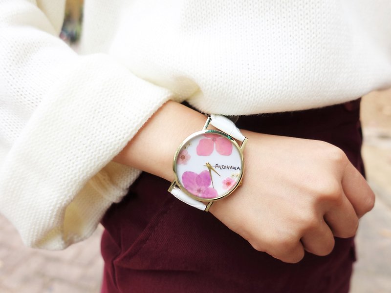 FH Flora Watch - นาฬิกาผู้หญิง - พืช/ดอกไม้ สีม่วง