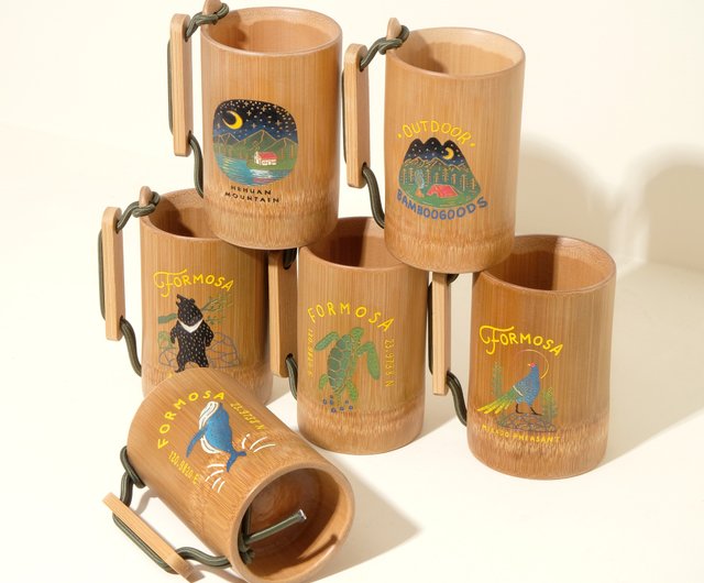 Raw Lacquer Series-Bamboo Cup Set (6pcs) - Shop dr-every-green-bamboo Cups  - Pinkoi