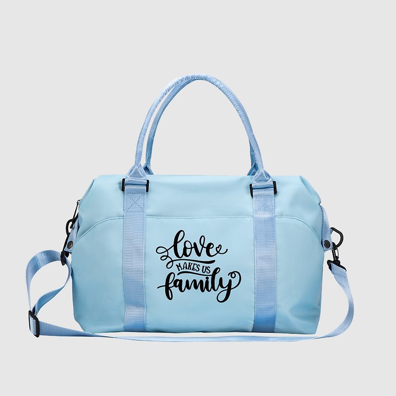 [Customized bag] Customized sports fitness bag dry and wet separation travel bag portable waterproof yoga bag - กระเป๋าถือ - ผ้าฝ้าย/ผ้าลินิน สีน้ำเงิน