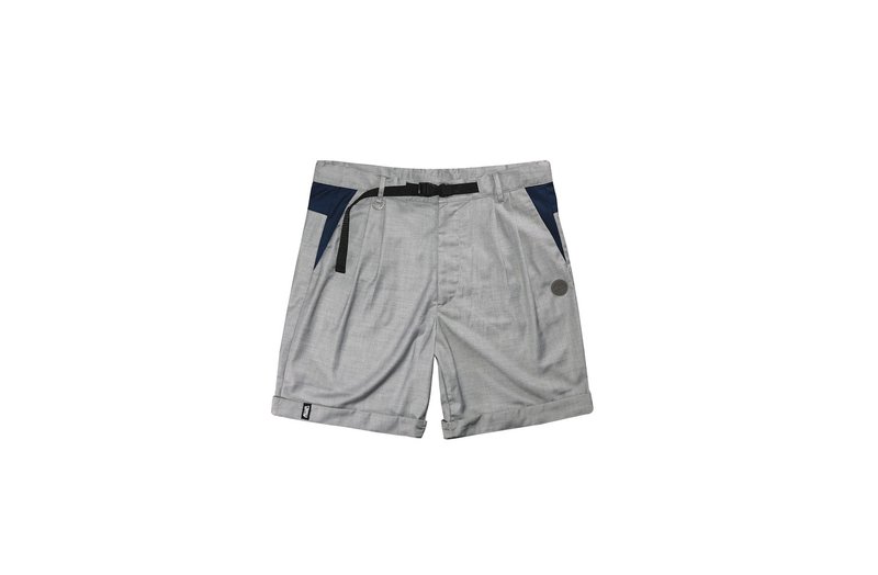 .67ARROW SEENER S_SHORTS_打摺寬版短褲 休閒短褲 灰色 - 男長褲/休閒褲 - 其他材質 灰色