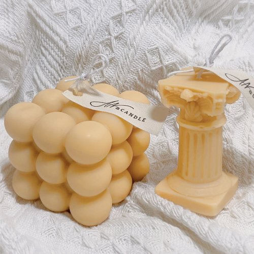 aini candle 復古 大魔方塊 羅馬柱 造型蠟燭 香氛蠟燭 禮盒 生日禮物 七夕禮