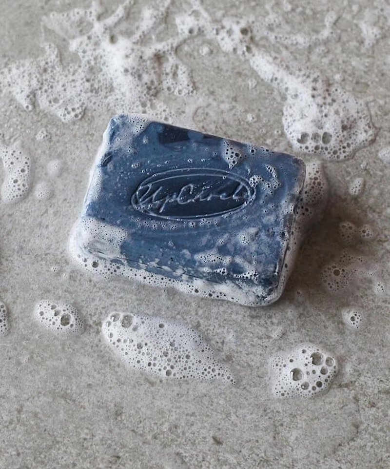 100% Natural Chocolate & Charcoal Chai Soap Bar - Body Wash - Eco-Friendly Materials Blue
