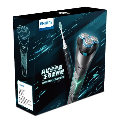 Philips 飛利浦 美容家電 & 男士保健 (經音) 送護髮素+洗顏乳(送音波牙刷HX2421(飛利浦S2306電競2電動刮鬍刀