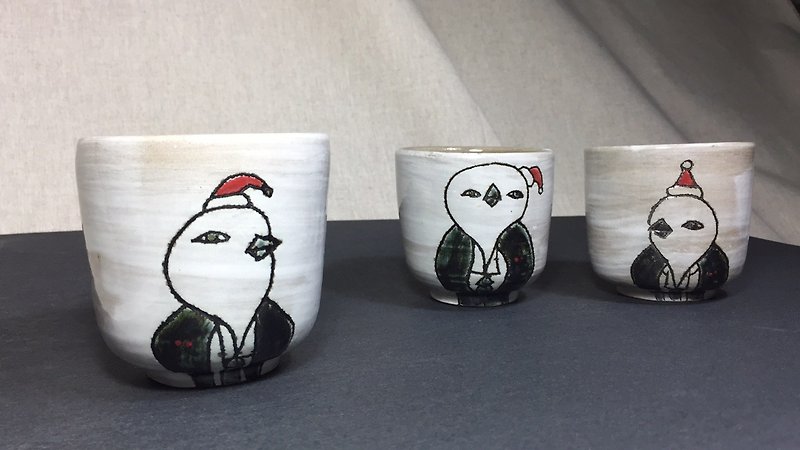 宋先生 【聖誕節的先生】 - 茶具/茶杯 - 陶 白色