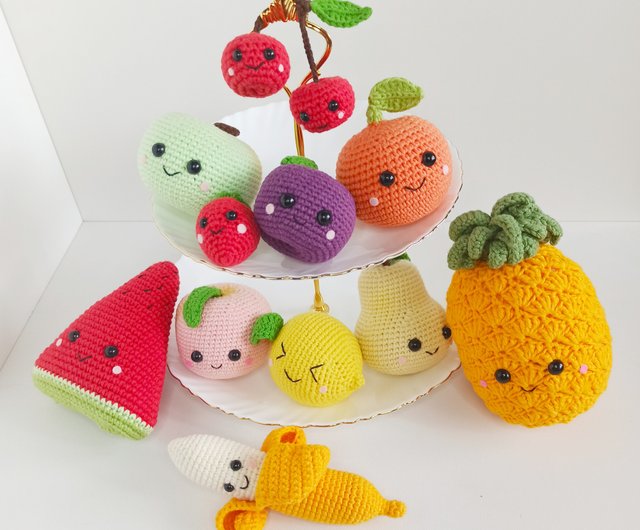 Crochet play food Toddler learning toy Monressori toys