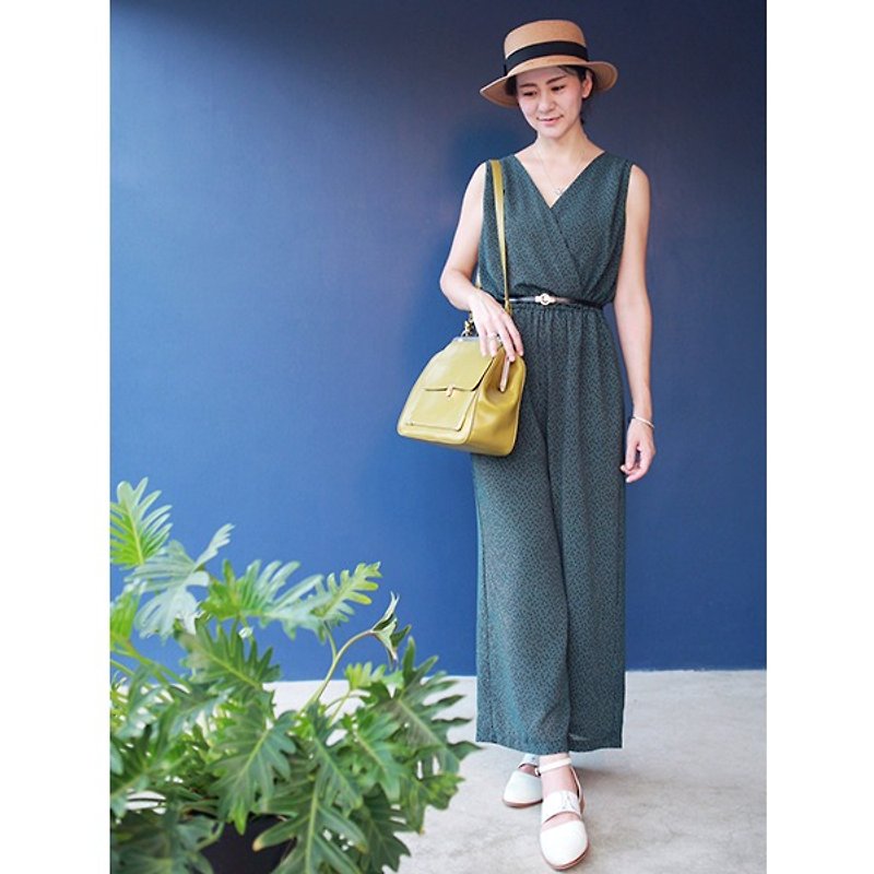 GT green maze crossed straps - Overalls & Jumpsuits - Polyester Green