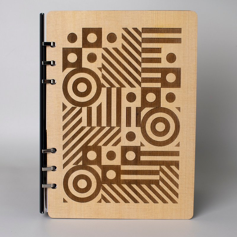 Geometry Wooden Notebook - Notebooks & Journals - Wood Yellow