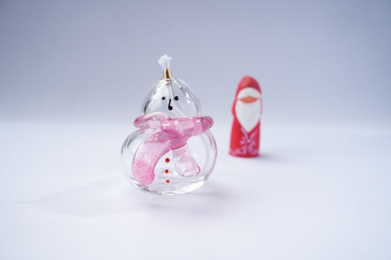 Snowman Oil Lamp - Camping Gear & Picnic Sets - Glass Transparent