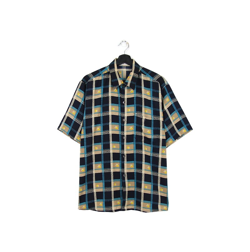 Back to Green:: silk shirt gentleman plaid //vintage shirt// - Men's Shirts - Silk 