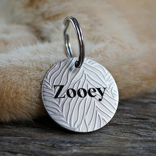 Engraved Pet ID Tag for Dog and Cat, Ring Dog Tag, Single Sided Ring Pet Tag  - Shop bsilver925 Collars & Leashes - Pinkoi