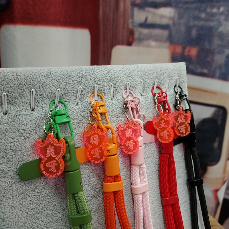 Christmas Gift Box | Hong Kong Specialty | W52a Multi-purpose Charm with Phone Strap | Fluorescent Bat Charm (Red) - Other - Other Materials Red