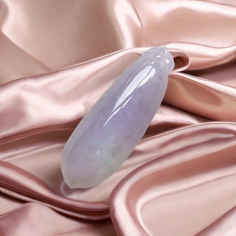 ラベンダー翡翠の福瓜 | 天然ミャンマー産翡翠A貨 | ギフト - その他 - 翡翠 パープル