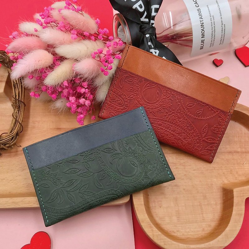 [バレンタインデー]手縫いの革|カードケース|カップルズ|バレンタインデー| - 名刺入れ・カードケース - 革 多色