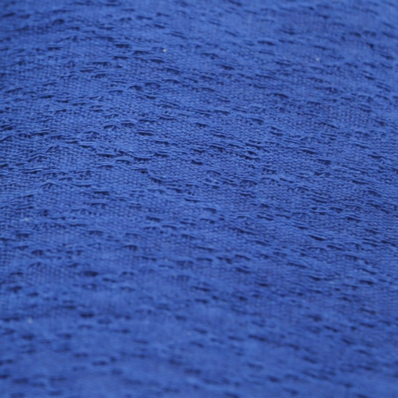 Yishanren | Hand-woven indigo pure cotton thin clothes tea table seat dark blue single peach pattern fabric width 40cm - เย็บปัก/ถักทอ/ใยขนแกะ - ผ้าฝ้าย/ผ้าลินิน 