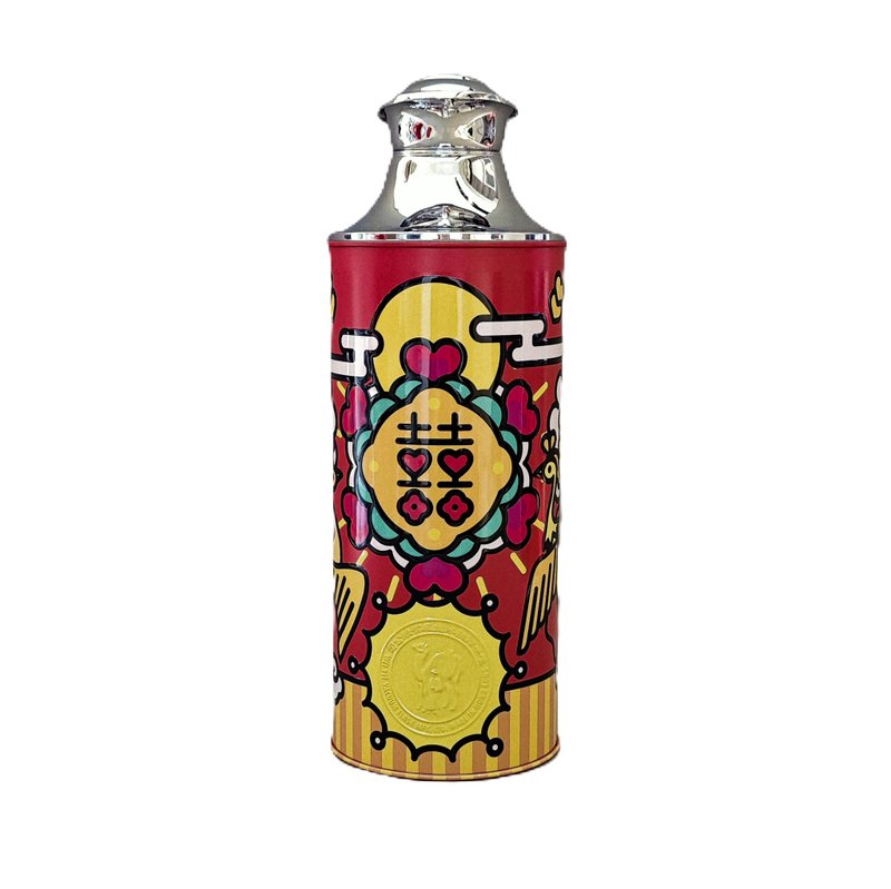 950ml glass thermos bottle-Marriage Series (Double Happiness) 1 piece 222HA - Vacuum Flasks - Other Materials Red