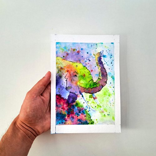 絵画　ソウ・リッカイ　水彩画 絵画 ソウ・リッカイ 水彩画 Fresh green park landscape 2025