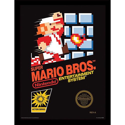 Dope 私貨 【任天堂】超級瑪利歐NES封面30*40複製畫/Super Mario