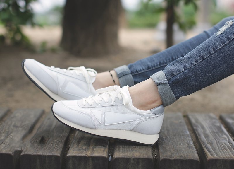 TOUCH GROUND VINTAGE RUNNING OG SNEAKERS WHITE P00000SE - Women's Running Shoes - Genuine Leather White