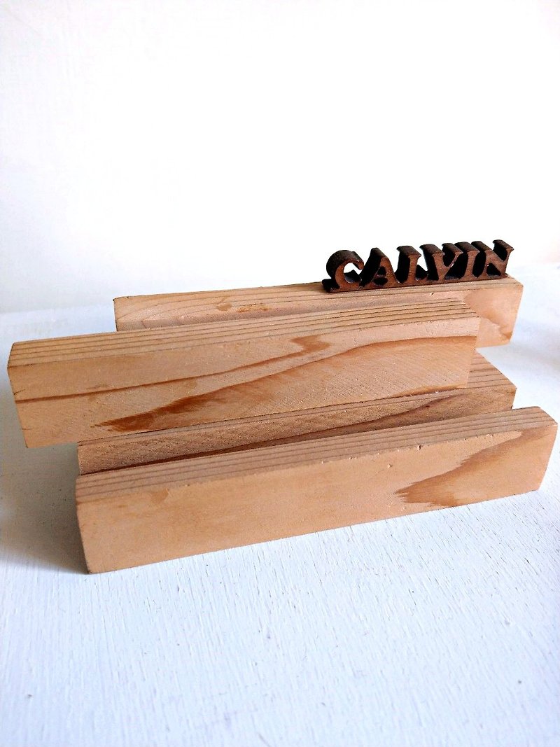 CL Studio 【Modern and Simple-Geometric Style Wooden Phone Holder/Business Card Holder】N3 - ที่ตั้งบัตร - ไม้ 