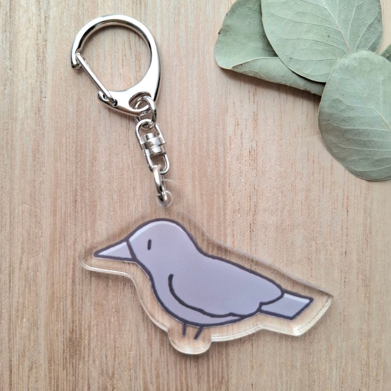 アクリルキーホルダー ハシボソガラス - 鑰匙圈/鑰匙包 - 壓克力 