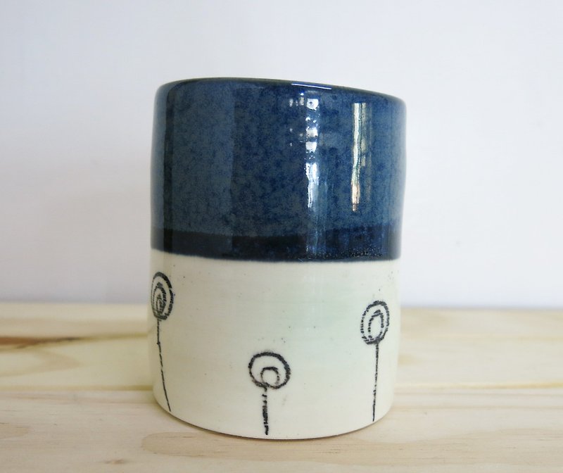 直直 杯or花器 - 咖啡杯 - 其他材質 藍色