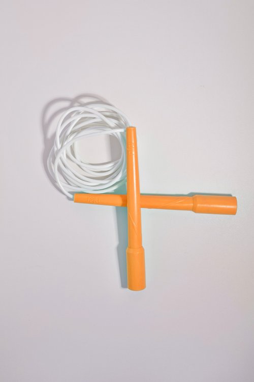 ROJU 【J3】跳繩 速度繩 3米 (長柄-柑橘橙)