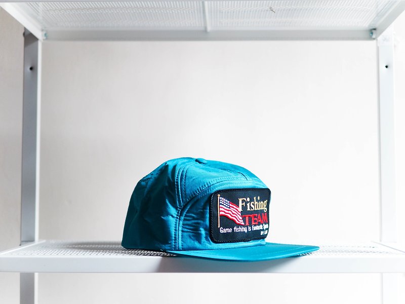 香川土耳其藍少年青春日誌 古董平頂鴨舌棒球帽 baseball cap - 帽子 - 防水材質 藍色