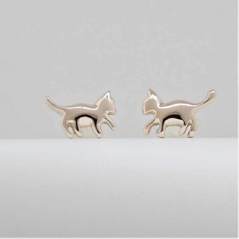 K10 play kitten earrings 2WAY - Earrings & Clip-ons - Precious Metals Gold