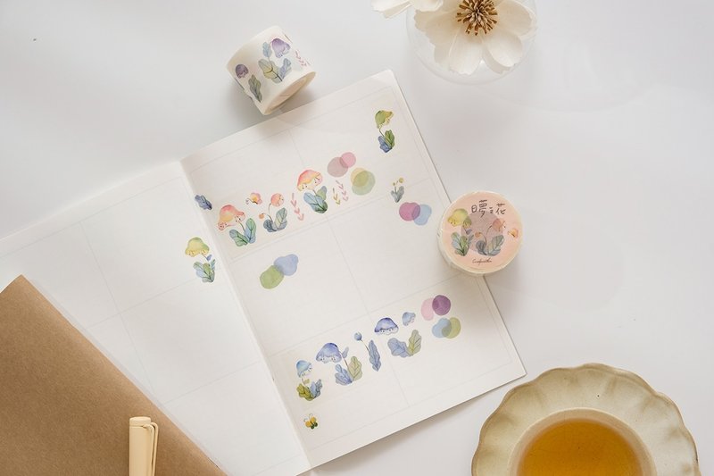 Daydream Flower 3.6cm Paper Tape_With Release Paper - Washi Tape - Paper 